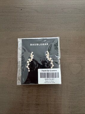 BaubleBar Gold and Clear Crystal Ear Crawlers